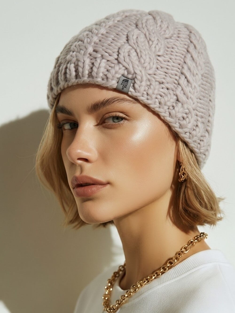 The North Face Cable Minna Beanie Beige Women's One Size